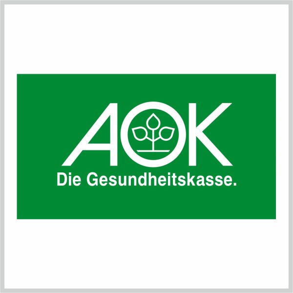 Das Logo der AOK Gesundheitskasse