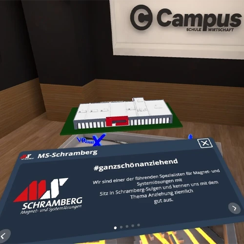 VR-Firmenvorstellung mit einer VR-Tafel